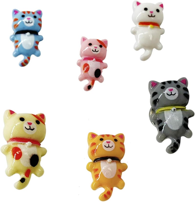Supfoxer Cat Push Pins for Bulletin Board,Cat Office Supplies Decorative Cute Thumb Tacks for Cork Board Hanging Posters Photos Maps （30pcs） - Image 3